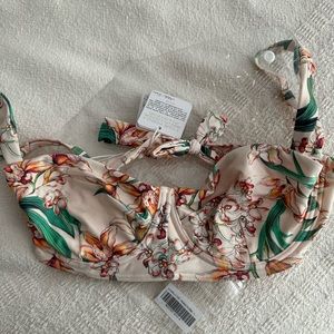Monday Swimwear Clovelly Top Peach Floral